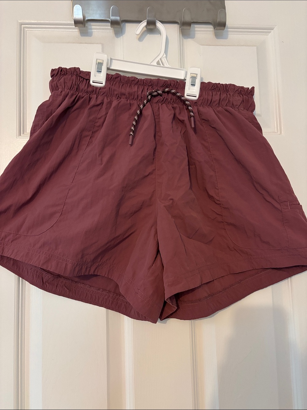 Avia Women's Elastic-Waist Athletic Shorts in Mauve - Lightweight Pull-On